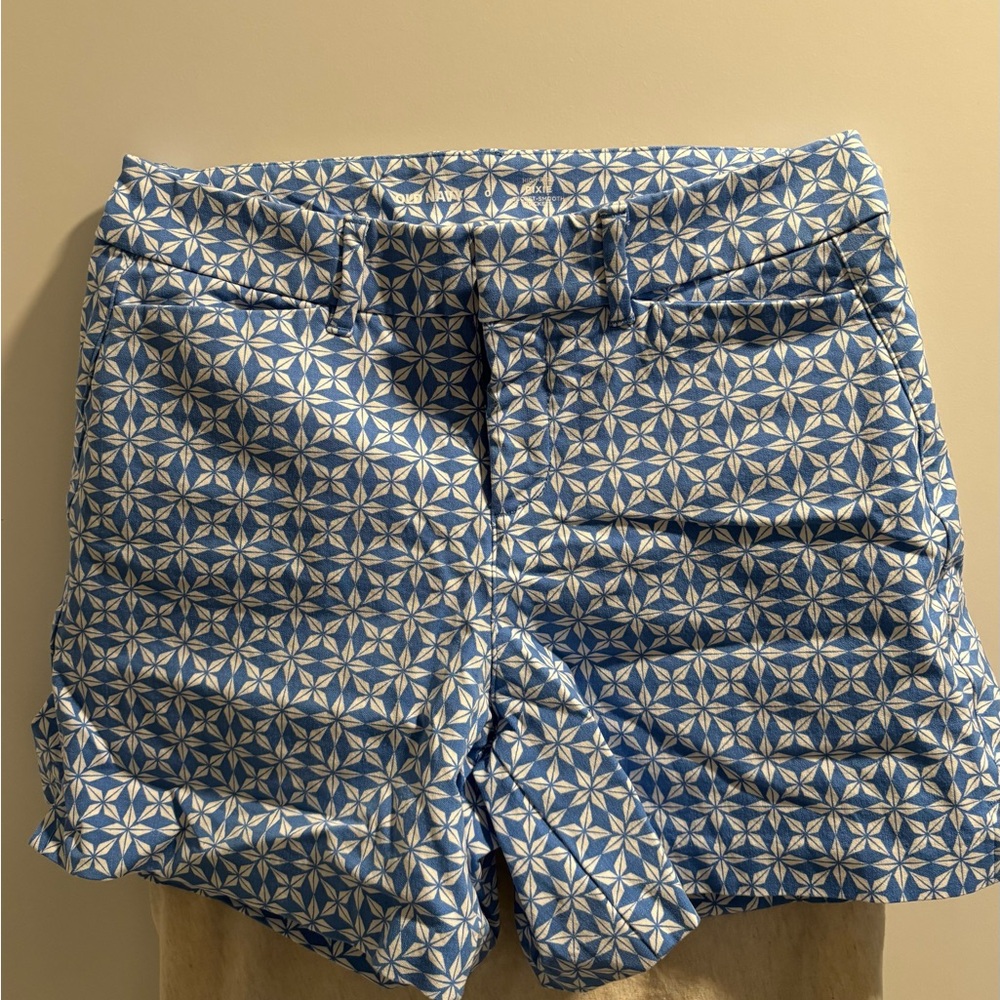 Blue Patterned Women's Pixie Shorts